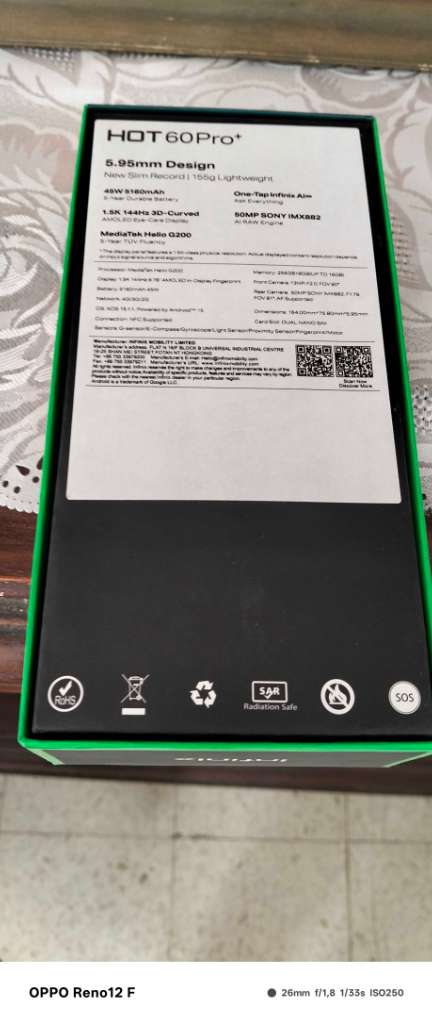 Oppo Reno 12f et Infinix hot 60 pro plus
