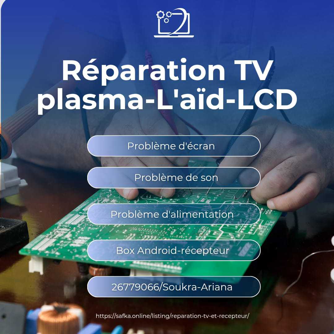 Réparation TV a domicile plasma LCD led et parabole 📡 satellite contacter 26779066