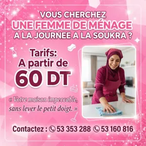 femme de menage par jour soukra