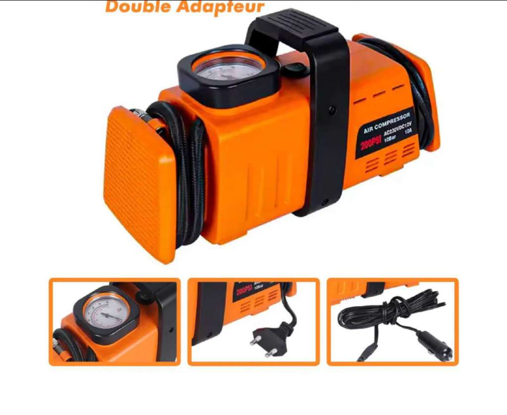 compresseur de voiture double adaptateur (12v/220v) marque car Compressor