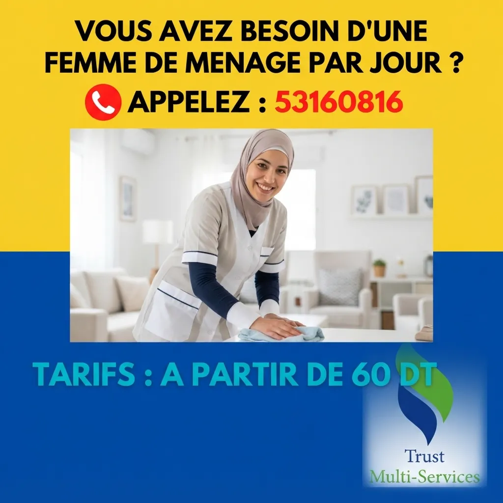 femme de menage par jour a carthage