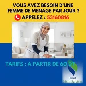 femme de menage par jour a carthage