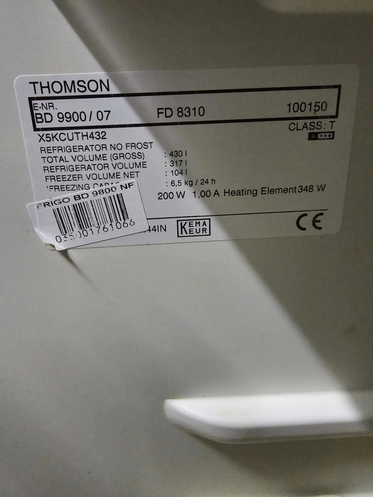 REFRIGÉRATEUR THOMSON 430L