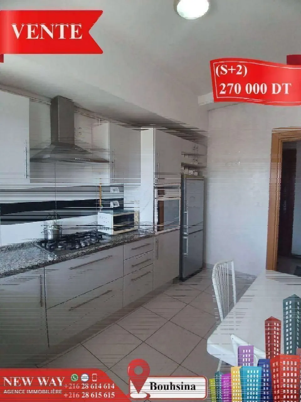 (S+2) à Bouhsina avec Place de Parking