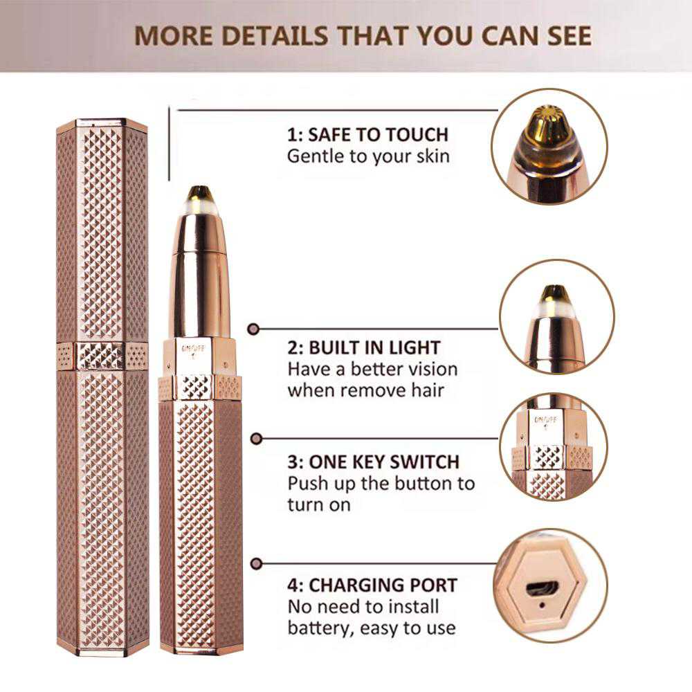 Tondeuse à poils de nez pour femmes 4 en 1