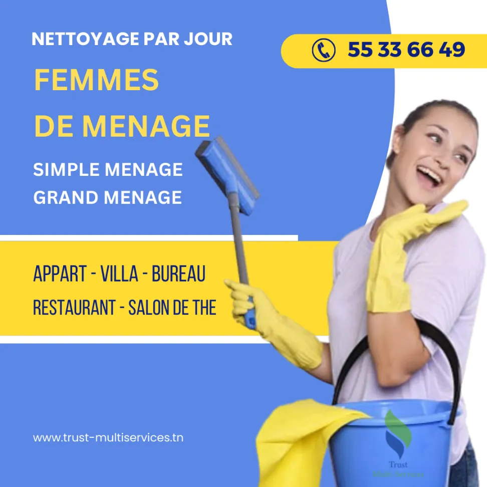 FEMME DE MENAGE PAR JOUR A JARDINS EL MENZAH 2