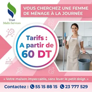 FEMME DE MENAGE PAR JOUR A kassrine