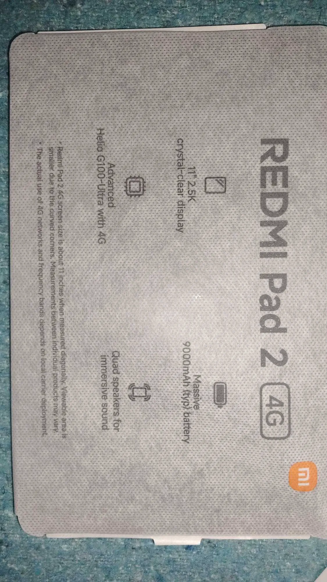 Redmi pad 2 cacheté 