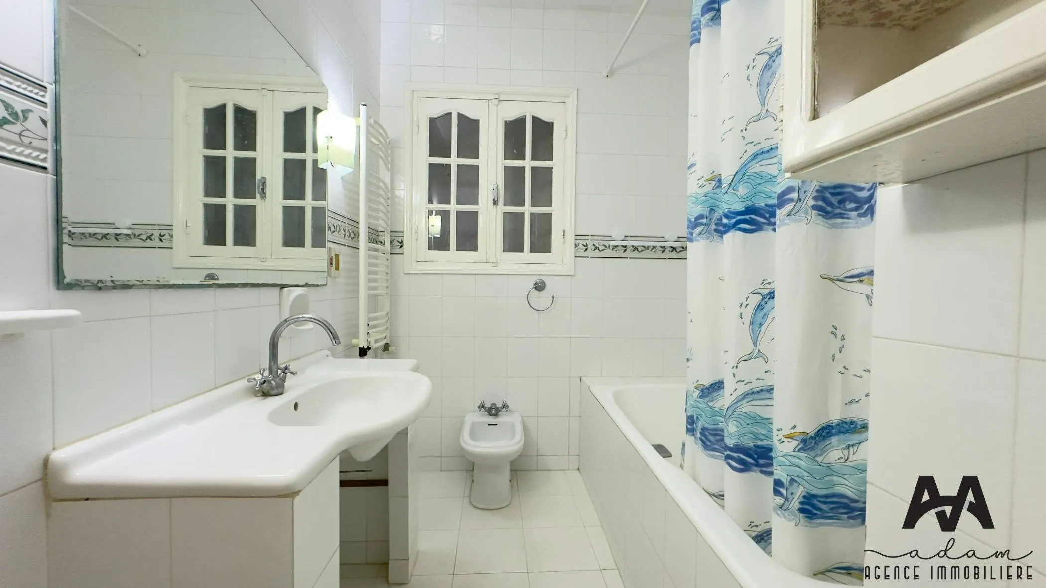 Rez-de-chaussée de villa S+2 meublé à Lido, Nabeul