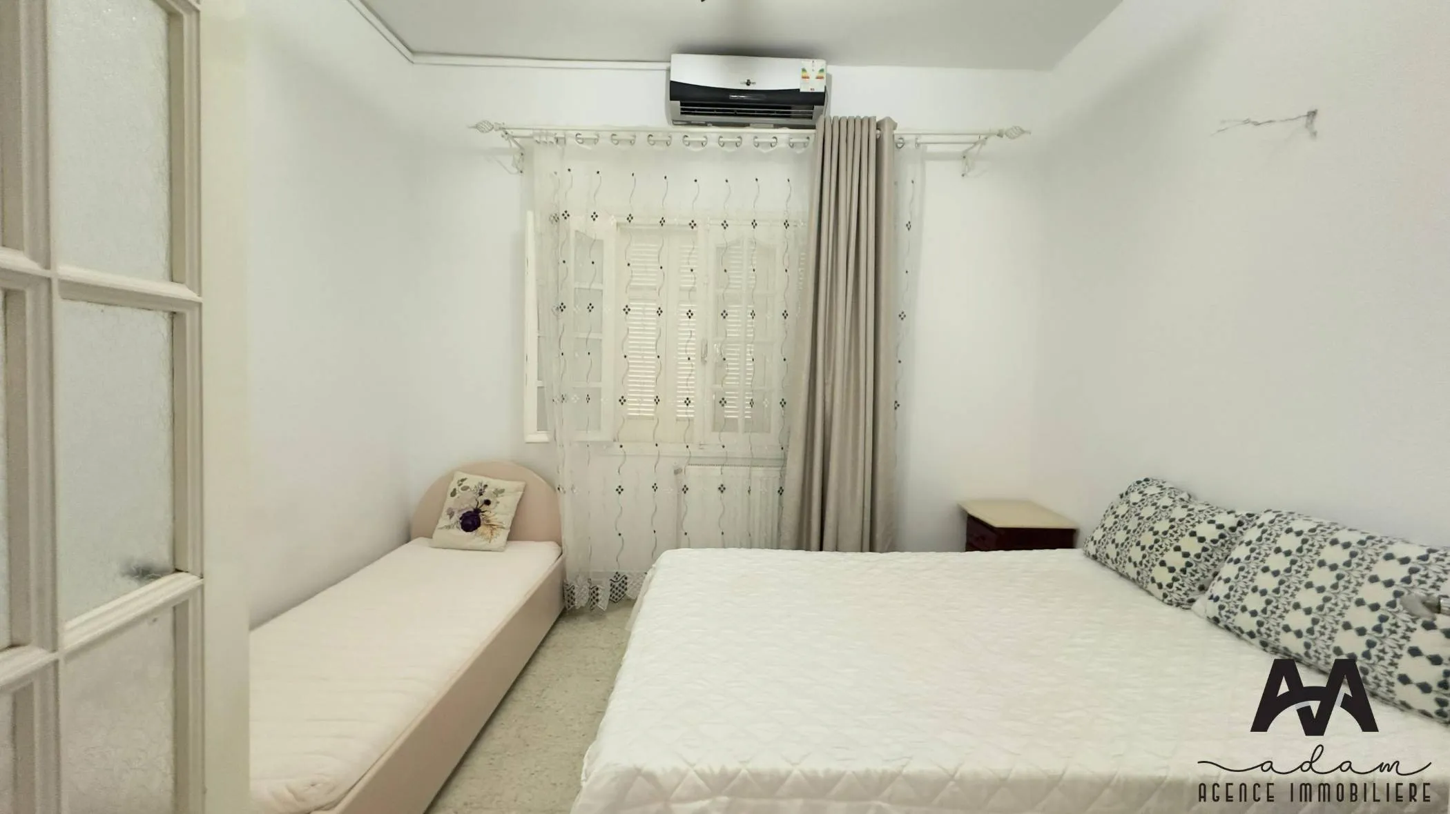 Rez-de-chaussée de villa S+2 meublé à Lido, Nabeul