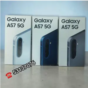 Samsung A57 5G Cacheté Neuf paquet fermé # validé ✔️
-8/128 =1200 dt 
- 8/256 =1300 dt