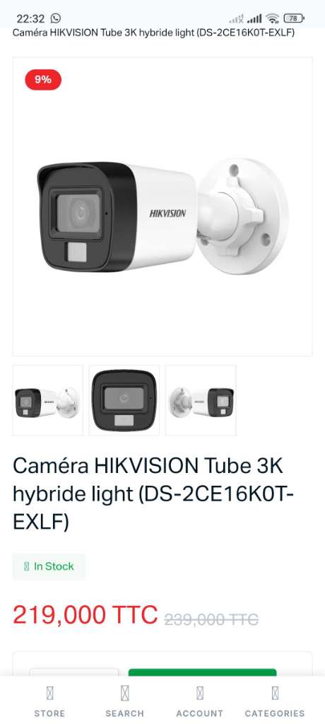 Caméra Tube Couleur – Hikvision 3K