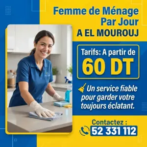 FEMME DE MENAGE PAR JOUR A EL MOUROUJ