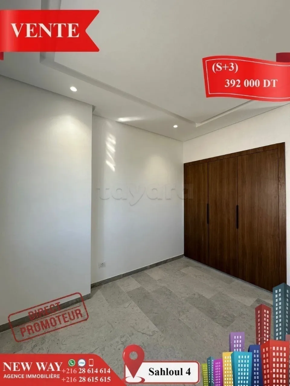 (S+3) Directe Promoteur à Sahloul 4