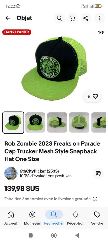 Casquette rob zombie