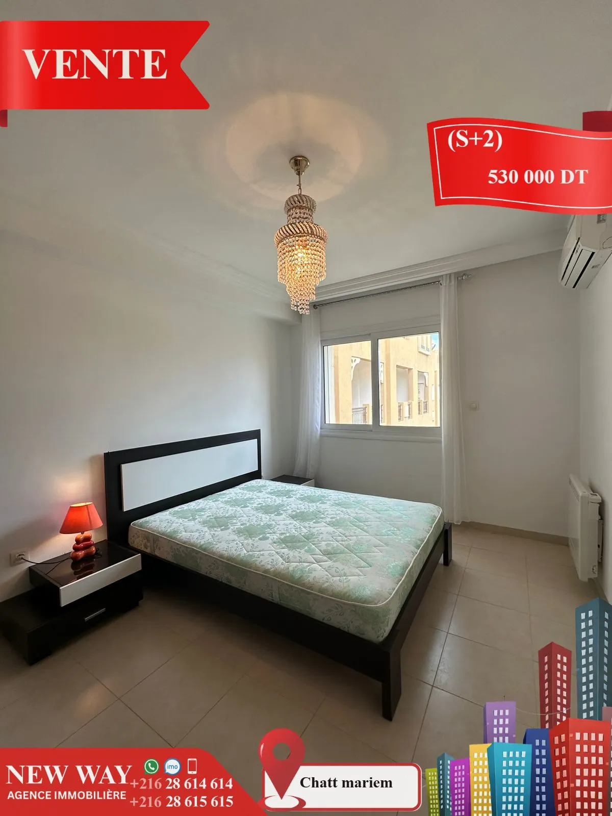 (S+2) à Chatt Mariem Pied dans l'eau