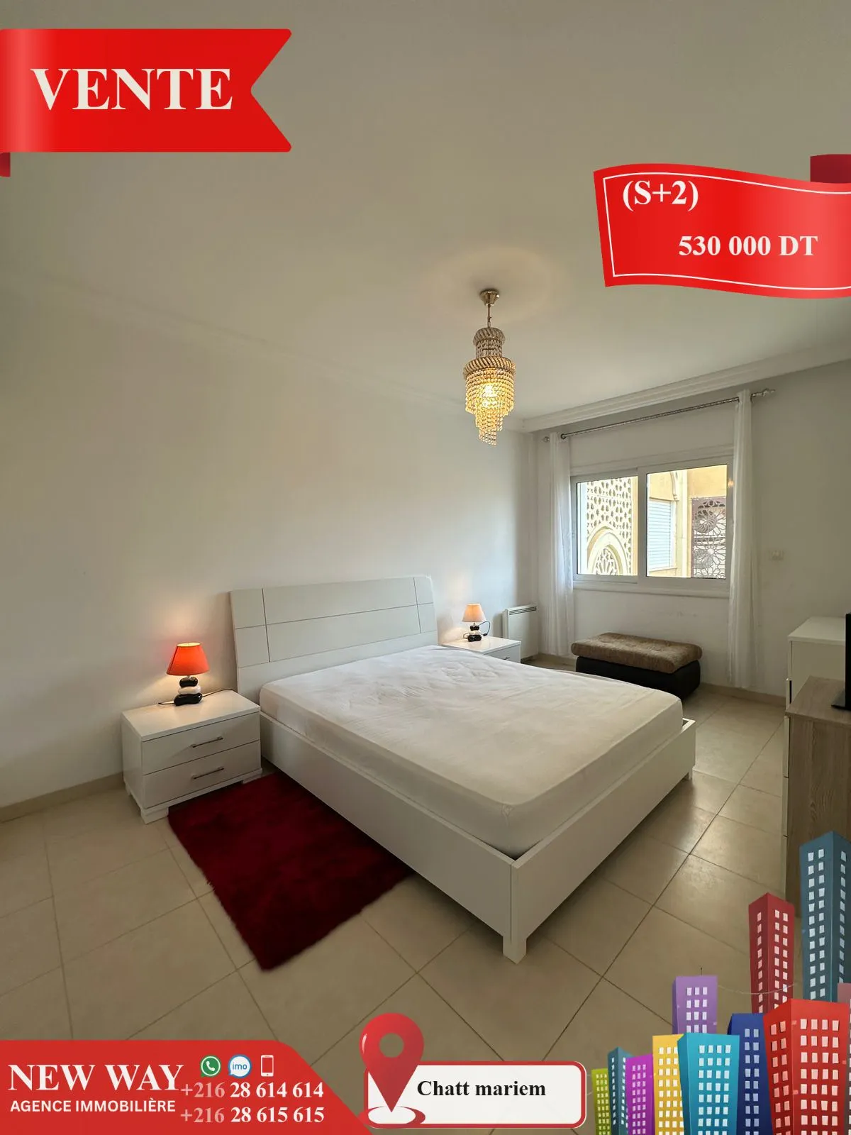 (S+2) à Chatt Mariem Pied dans l'eau