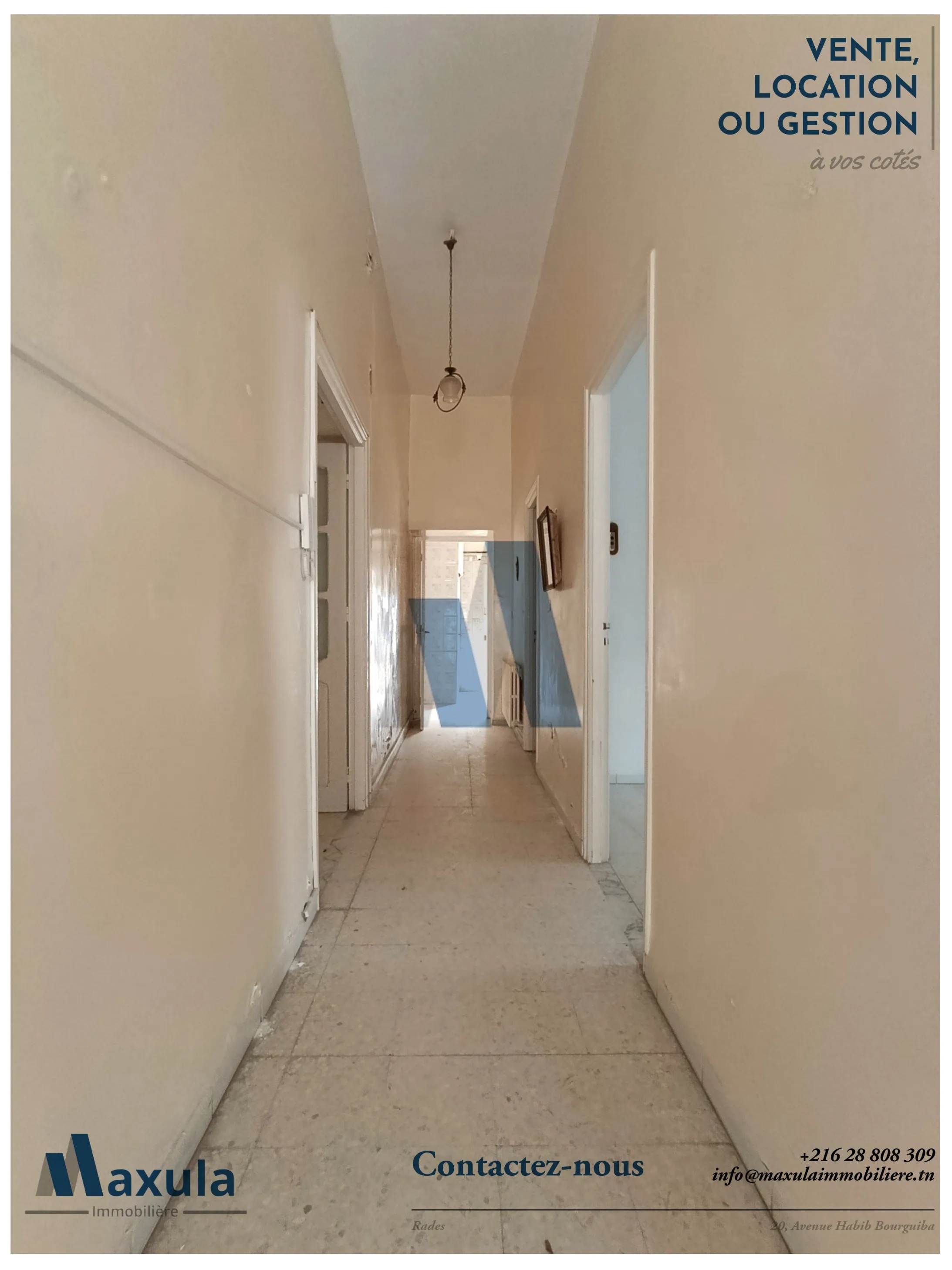 À VENDRE MAISON S+2 DE PLAIN PIEDS À RADES VILLE