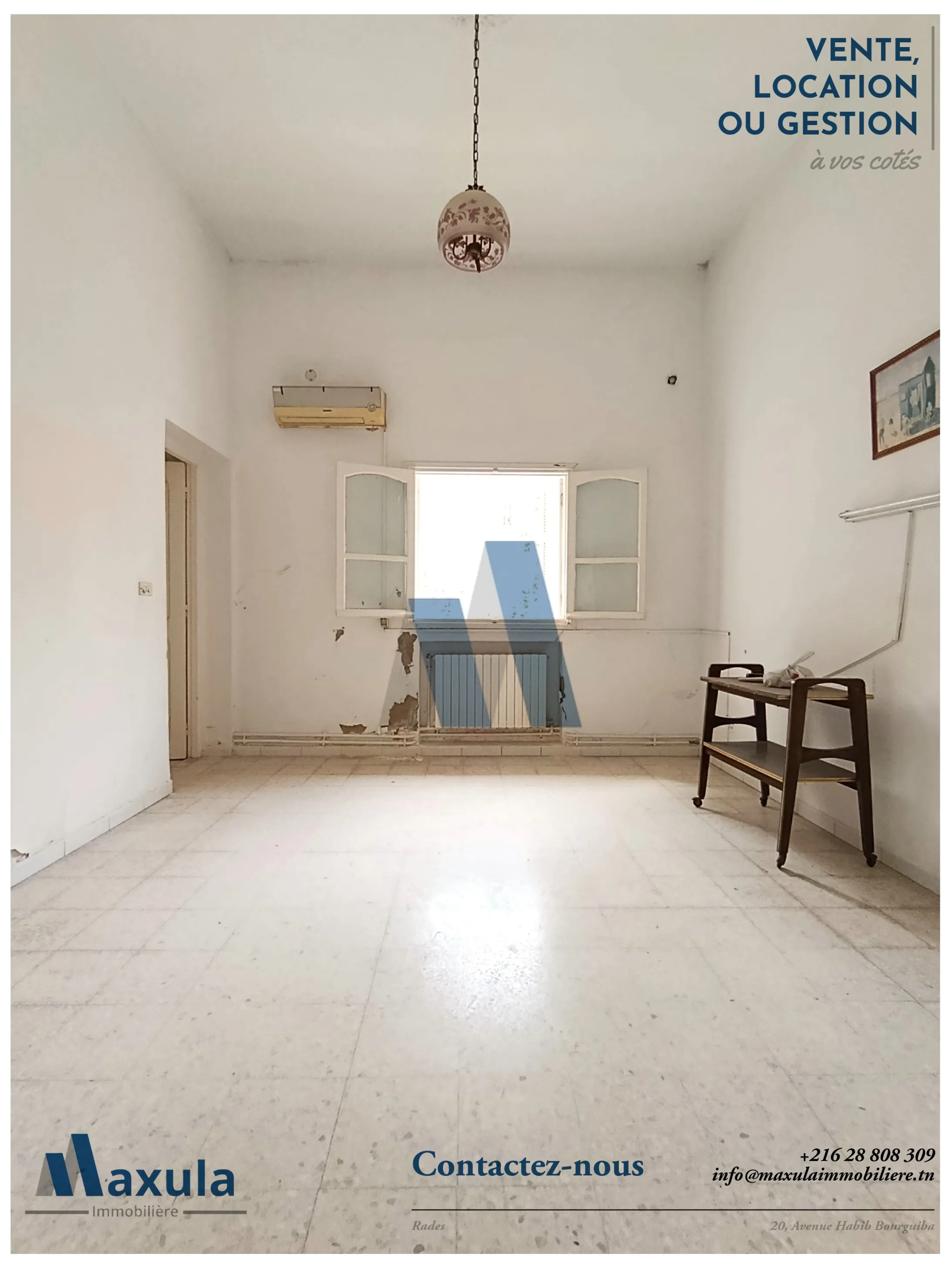 À VENDRE MAISON S+2 DE PLAIN PIEDS À RADES VILLE