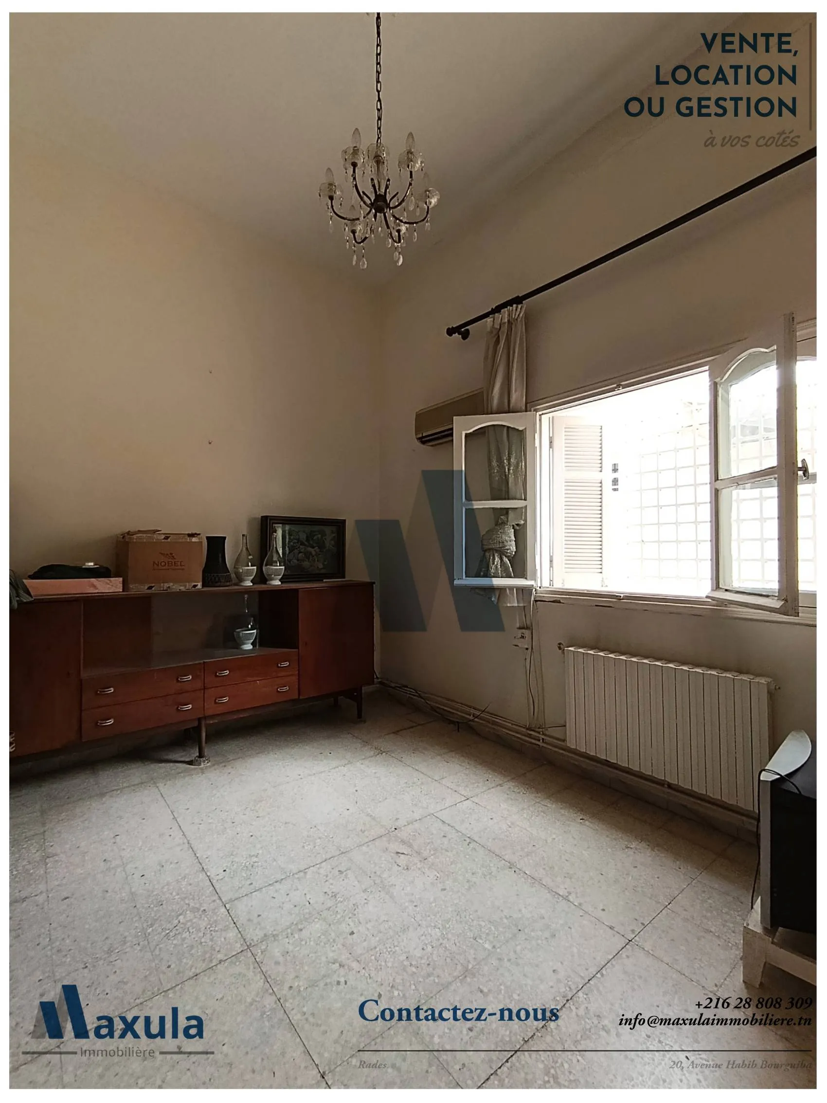 À VENDRE MAISON S+2 DE PLAIN PIEDS À RADES VILLE