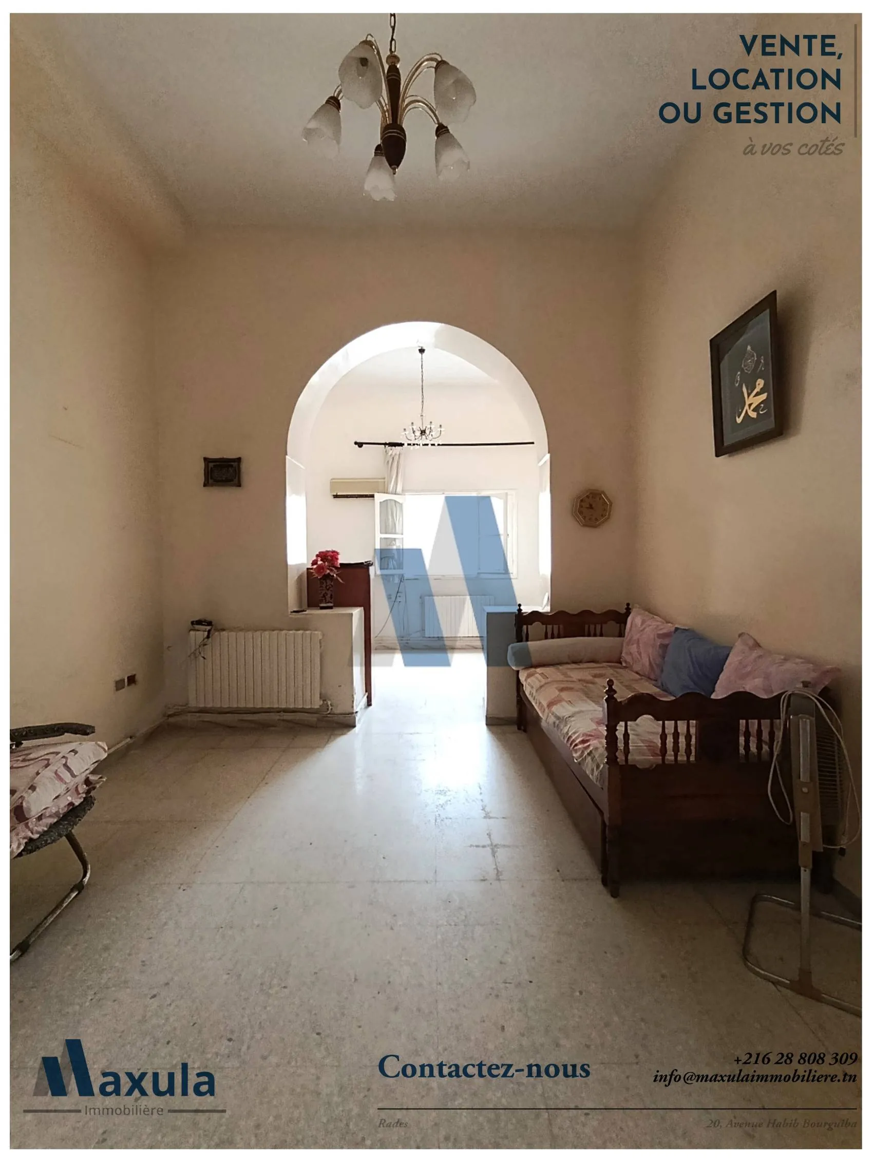 À VENDRE MAISON S+2 DE PLAIN PIEDS À RADES VILLE