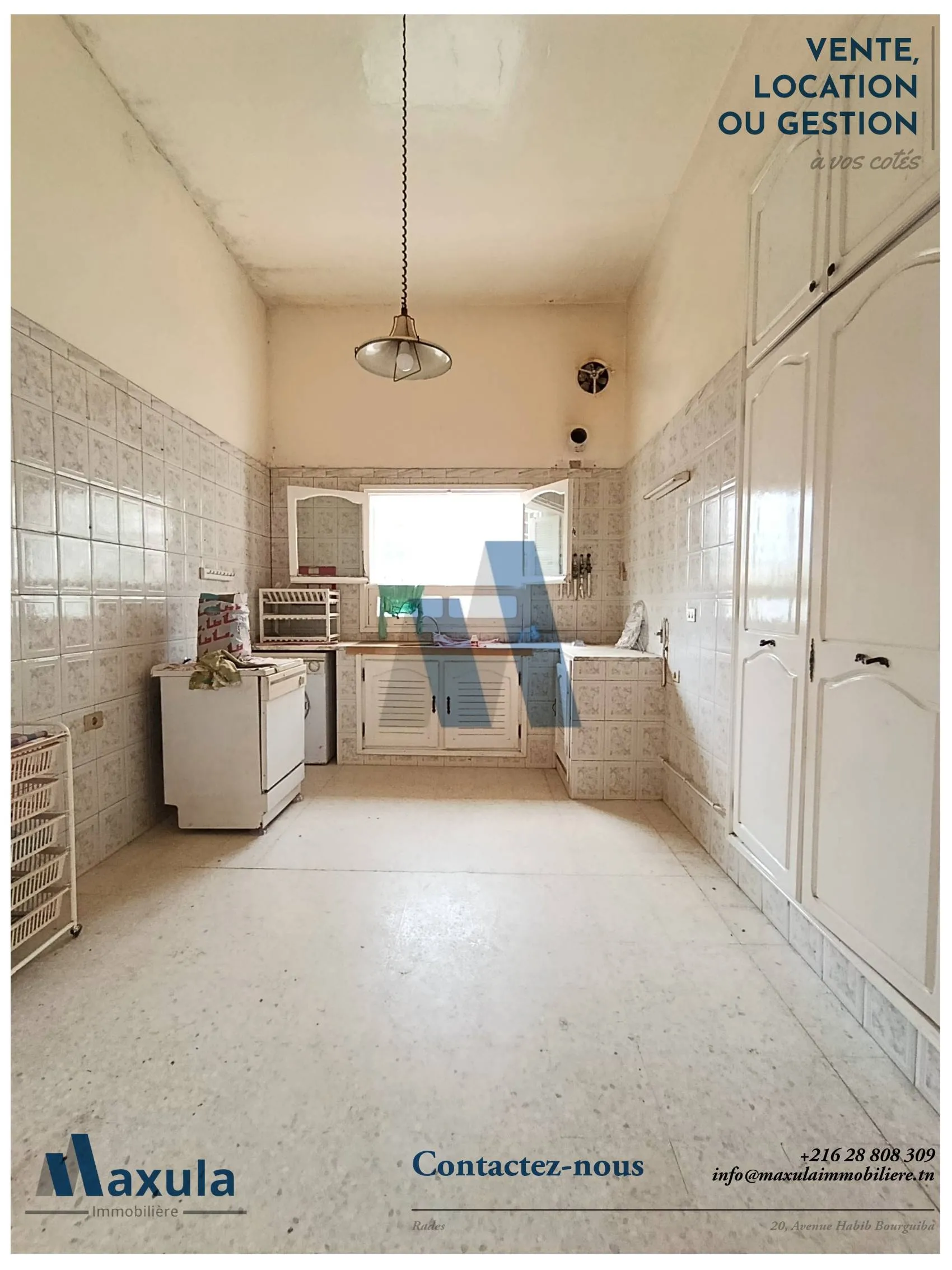 À VENDRE MAISON S+2 DE PLAIN PIEDS À RADES VILLE