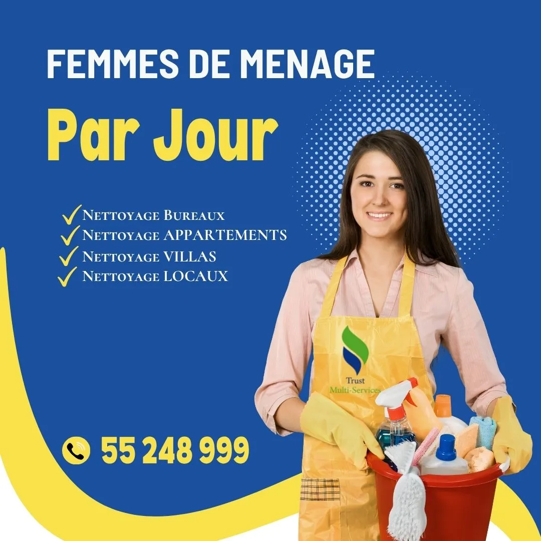 Femme de ménage occasionnelle à Ariana Essoughra