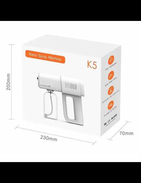Pistolet désinfectant portable sans fil avec écran tactile rechargeable