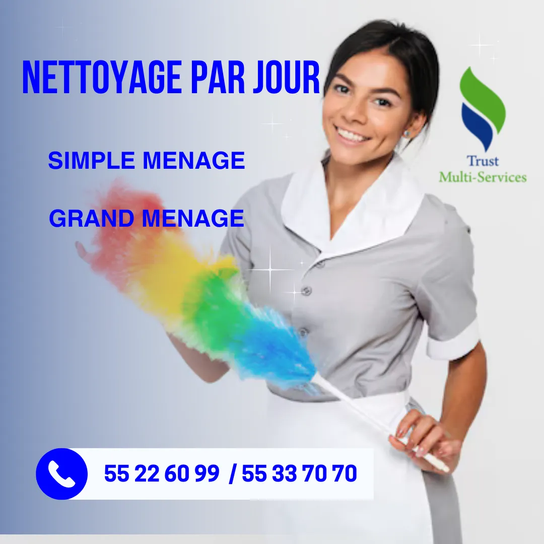 FEMME DE MENAGE PAR JOUR A JARDINS EL MENZEH 1