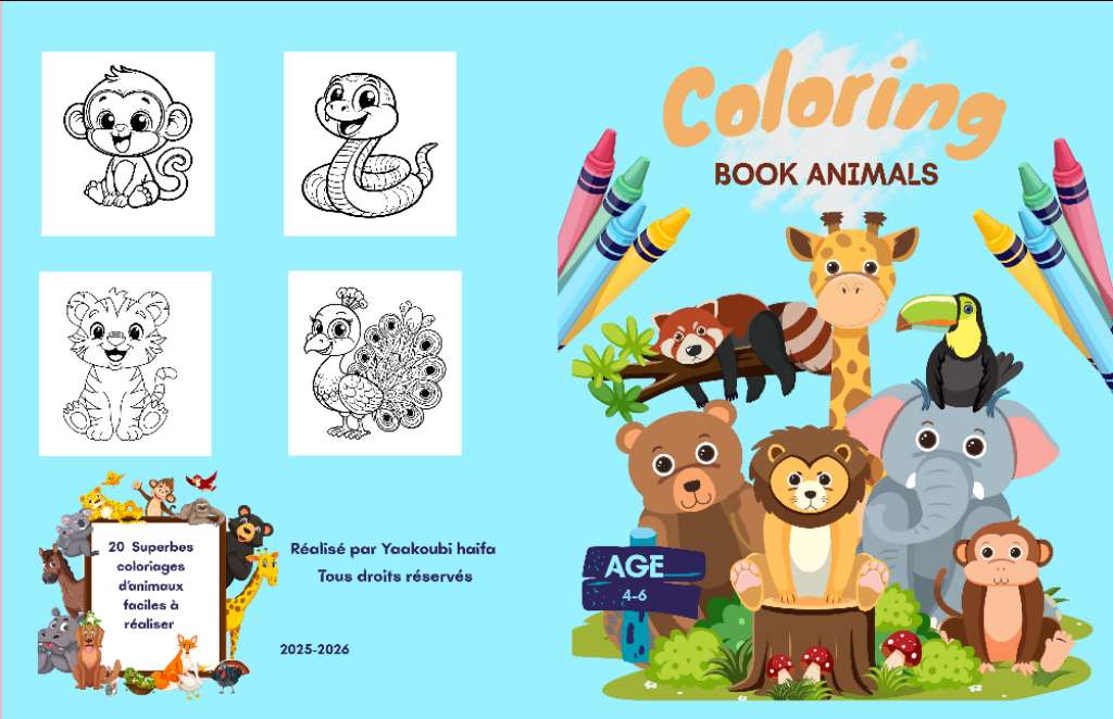 Coloring animals book