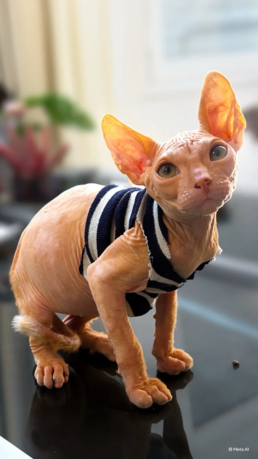 Chat sphynx mâle(سفينكس) à vendre en tunis.  Âge: 2 mois Vacciné