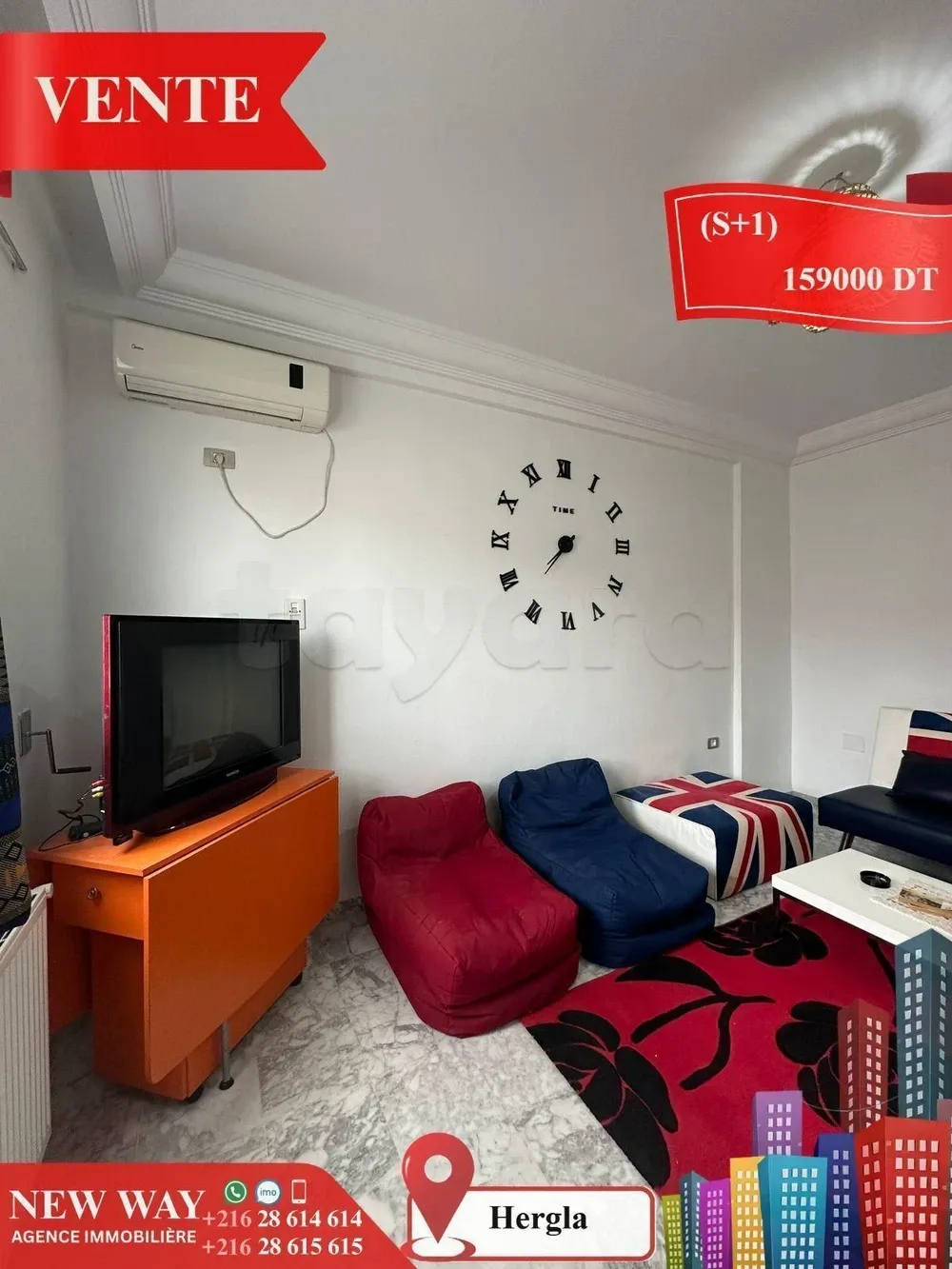 Appartement (S+1) à Hergla