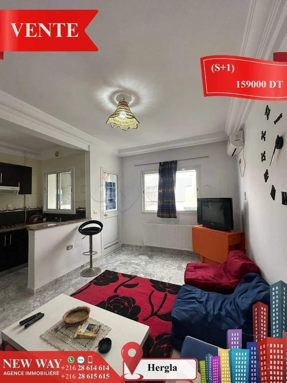 Appartement (S+1) à Hergla