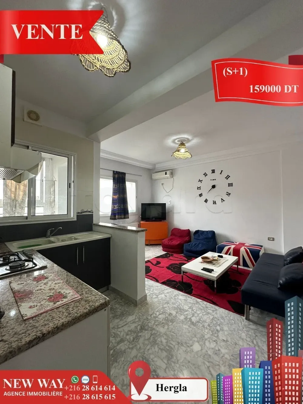 Appartement (S+1) à Hergla