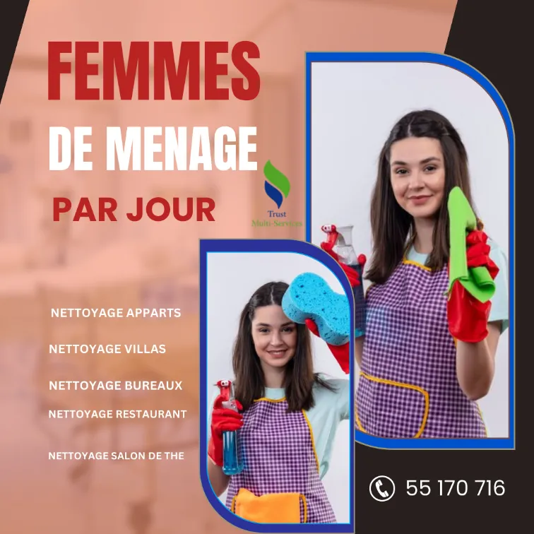 FEMME DE MENAGE PAR JOUR A CENTRE URBAIN NORD
