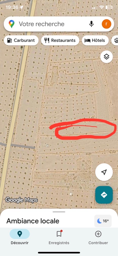 ارض فلاحية  طريق جرف مدنين