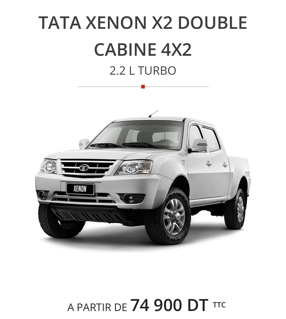 TATA xenon km 20.000 etat beuf