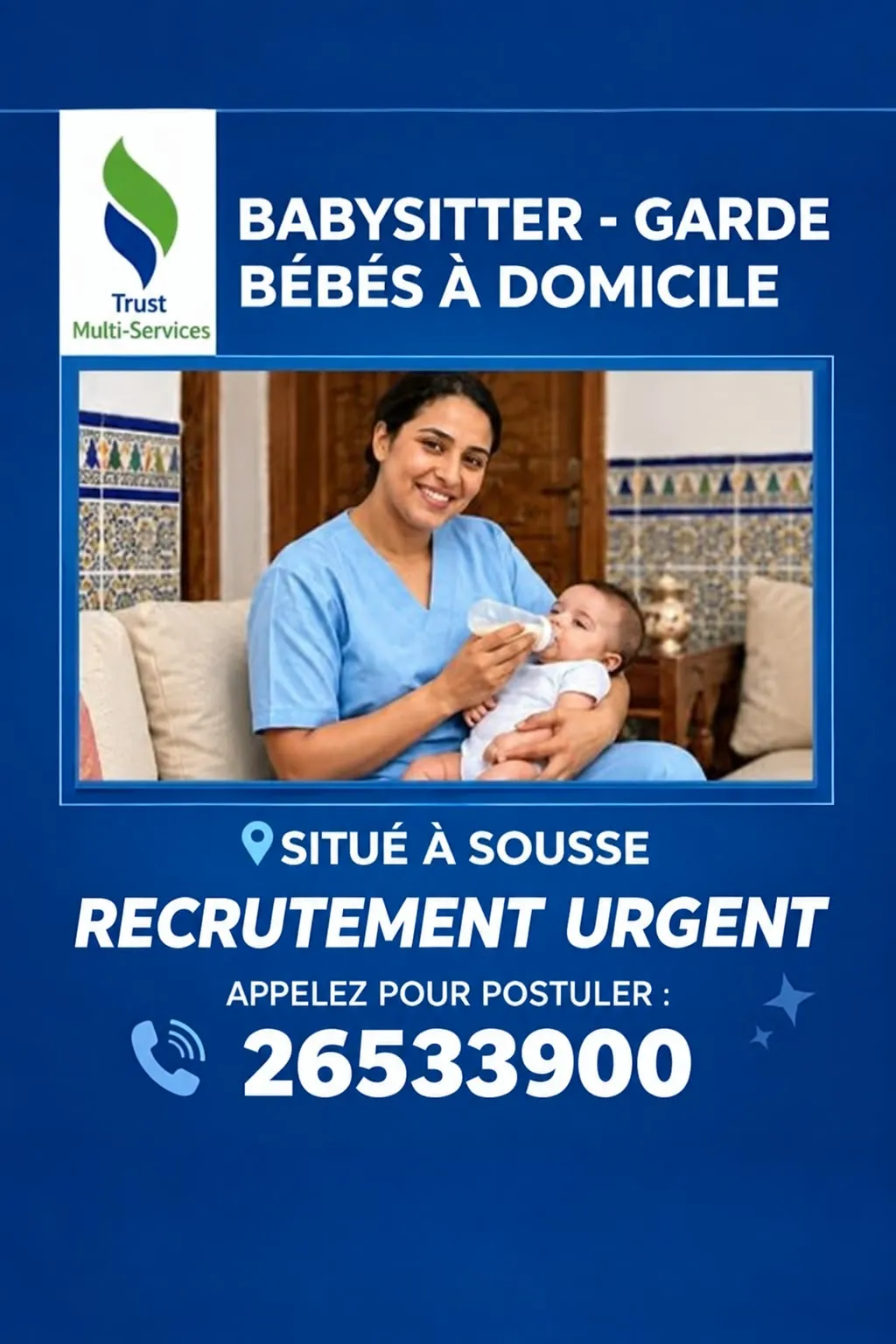 garde bébé couchante a Sousse