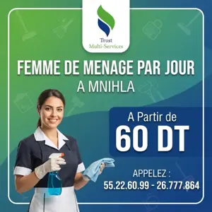 FEMME DE MENAGE PAR JOUR A SIDI REZIG