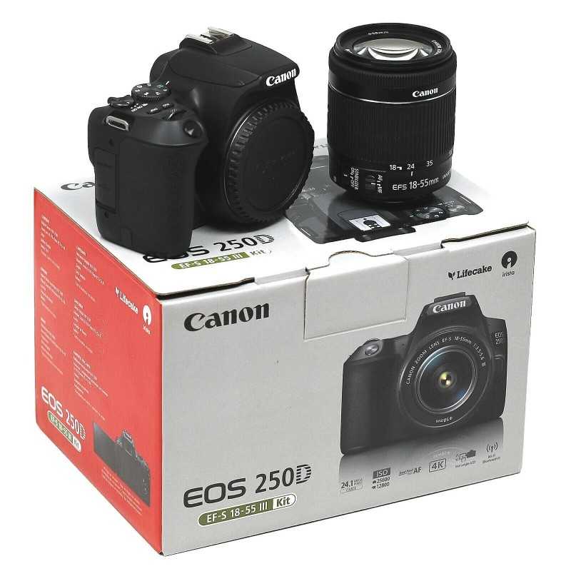 Caméra Canon 250d + carte mémoire 128GB SSD + Tripod hama star 63 cacheté !