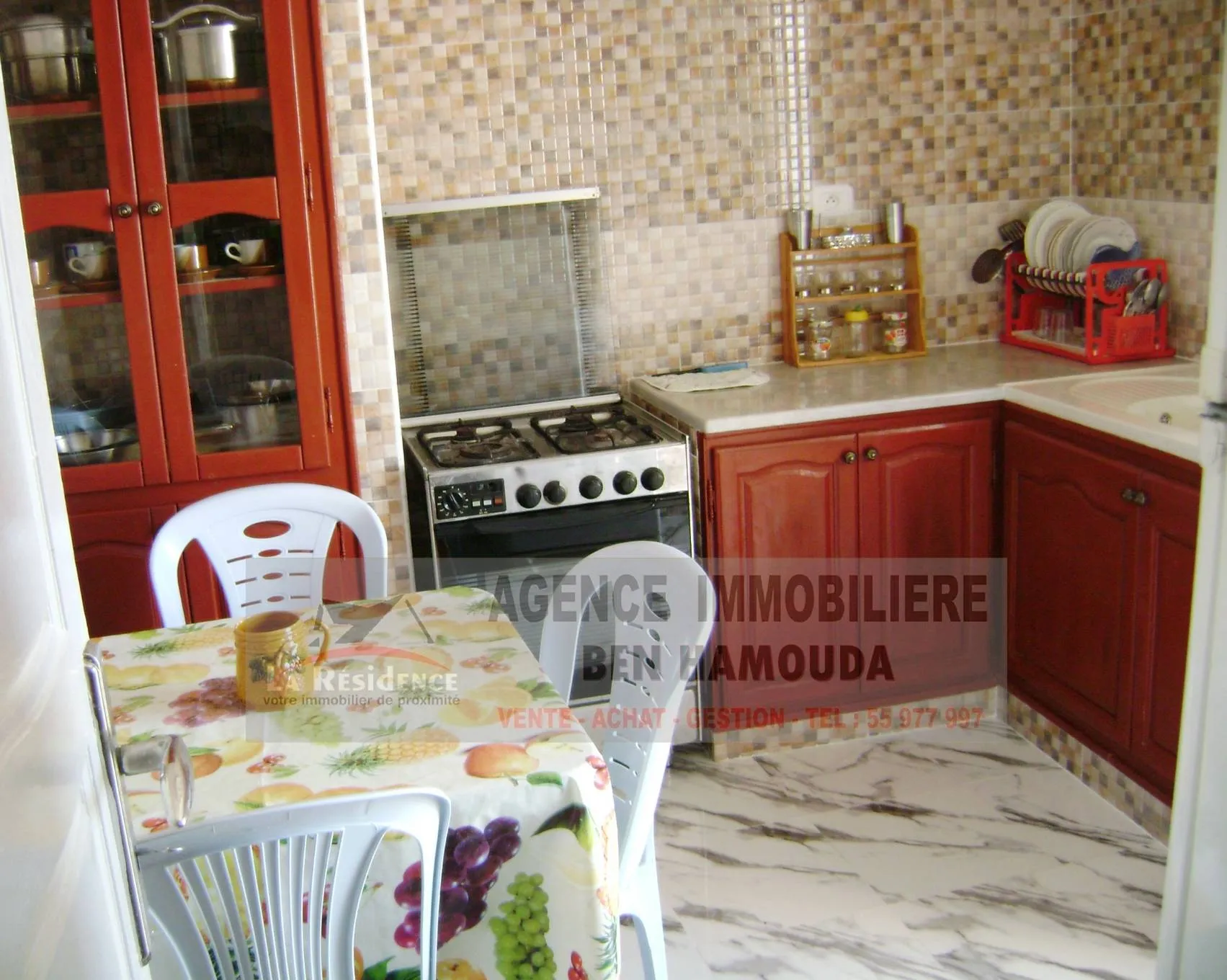 A louer Appartement s+2 meublé à sidi salem route de la corniche Bizerte .