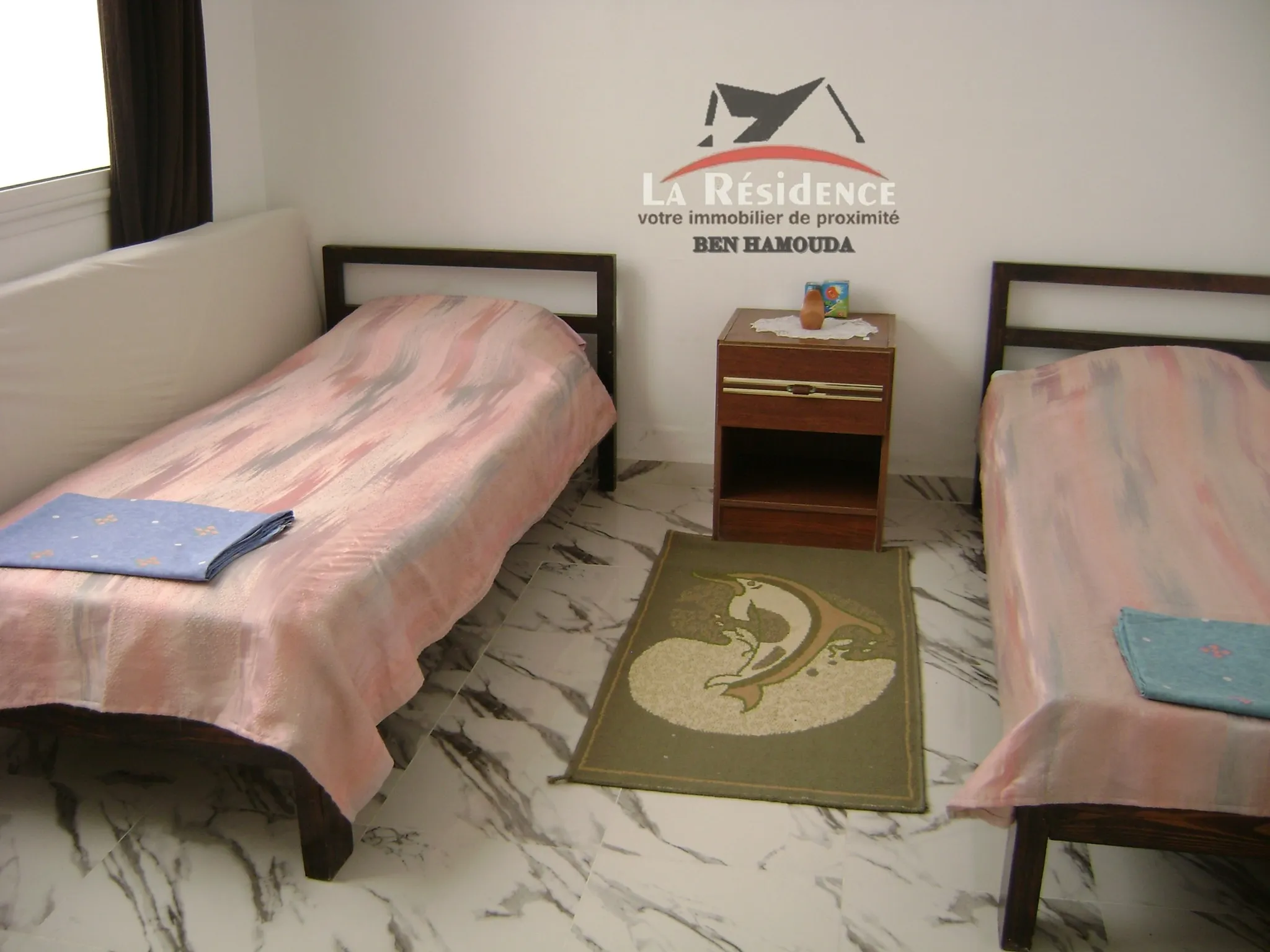 A louer Appartement s+2 meublé à sidi salem route de la corniche Bizerte .