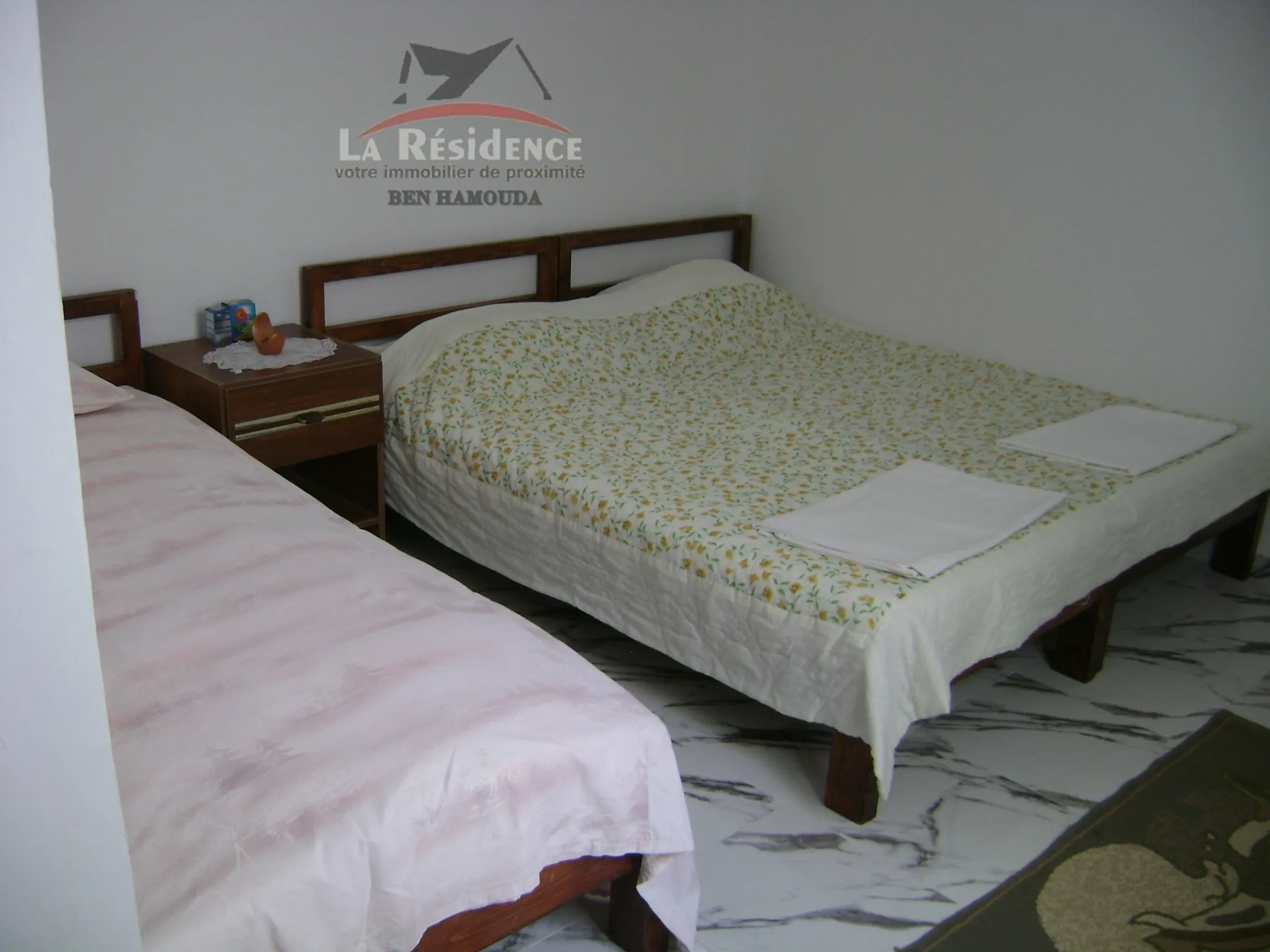 A louer Appartement s+2 meublé à sidi salem route de la corniche Bizerte .