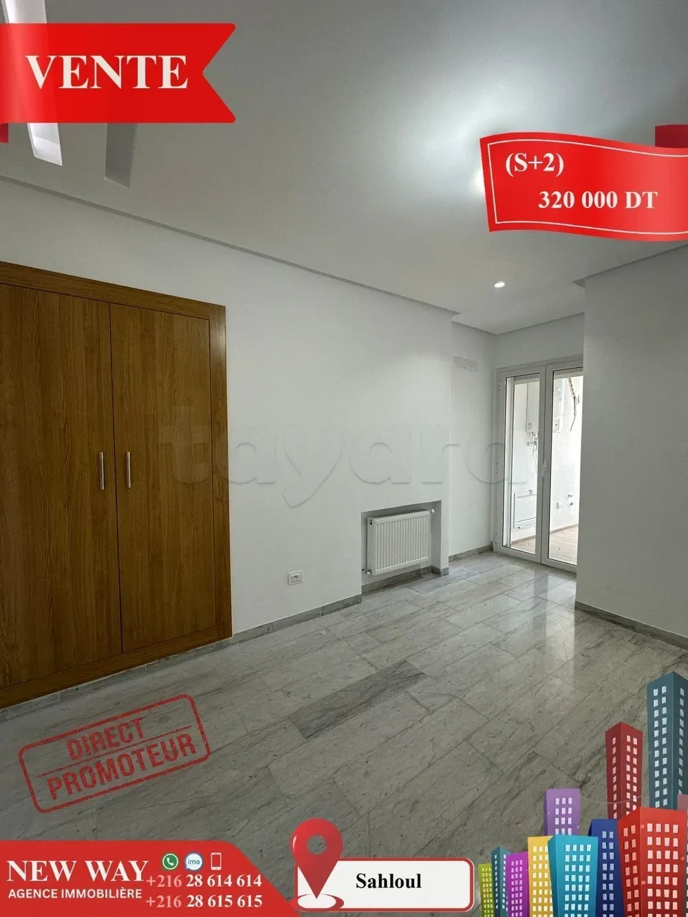 (S+2) à Sahloul 4 Directe Promoteur
