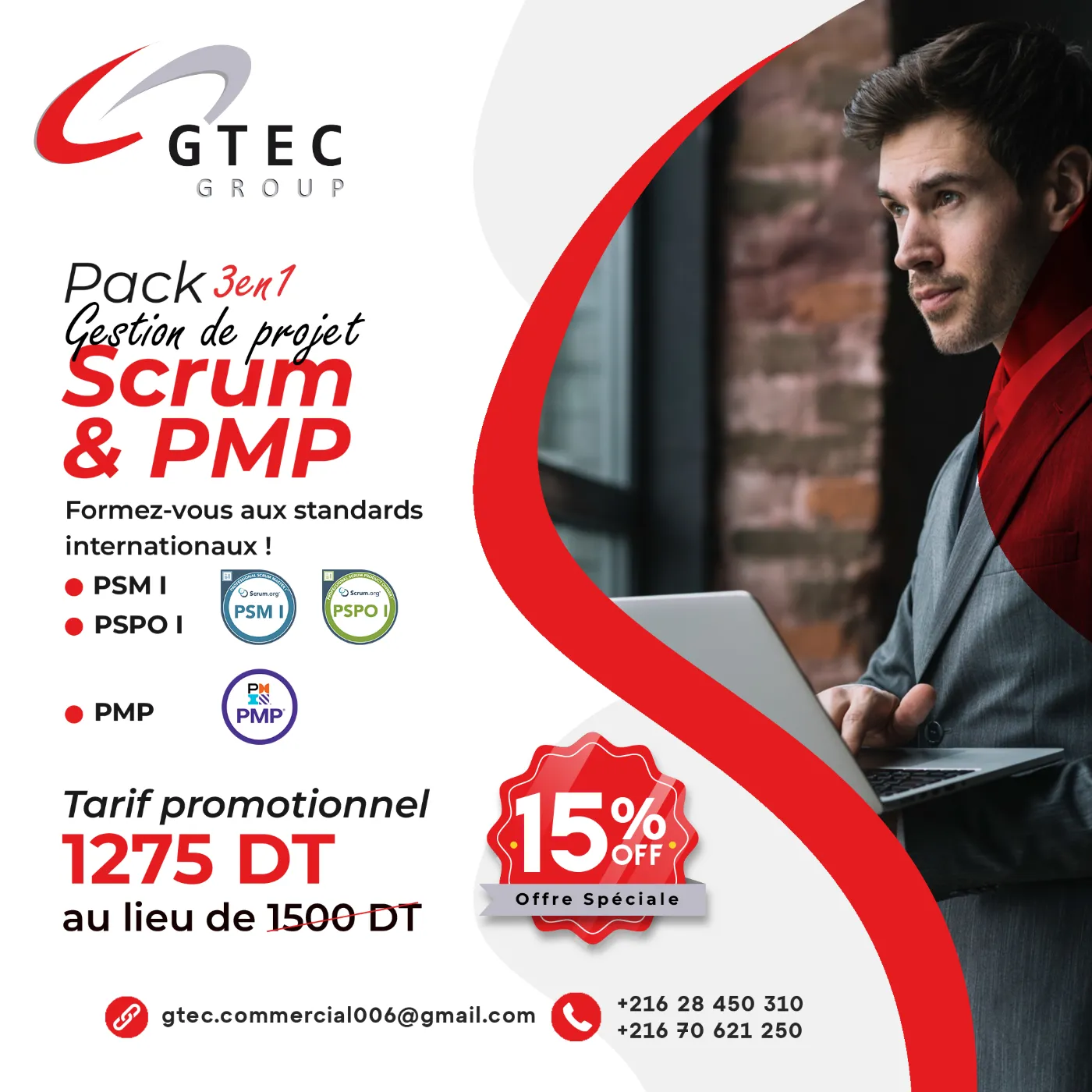Formation 3en1 : Scrum PSM1 & PSPO1 + PMP