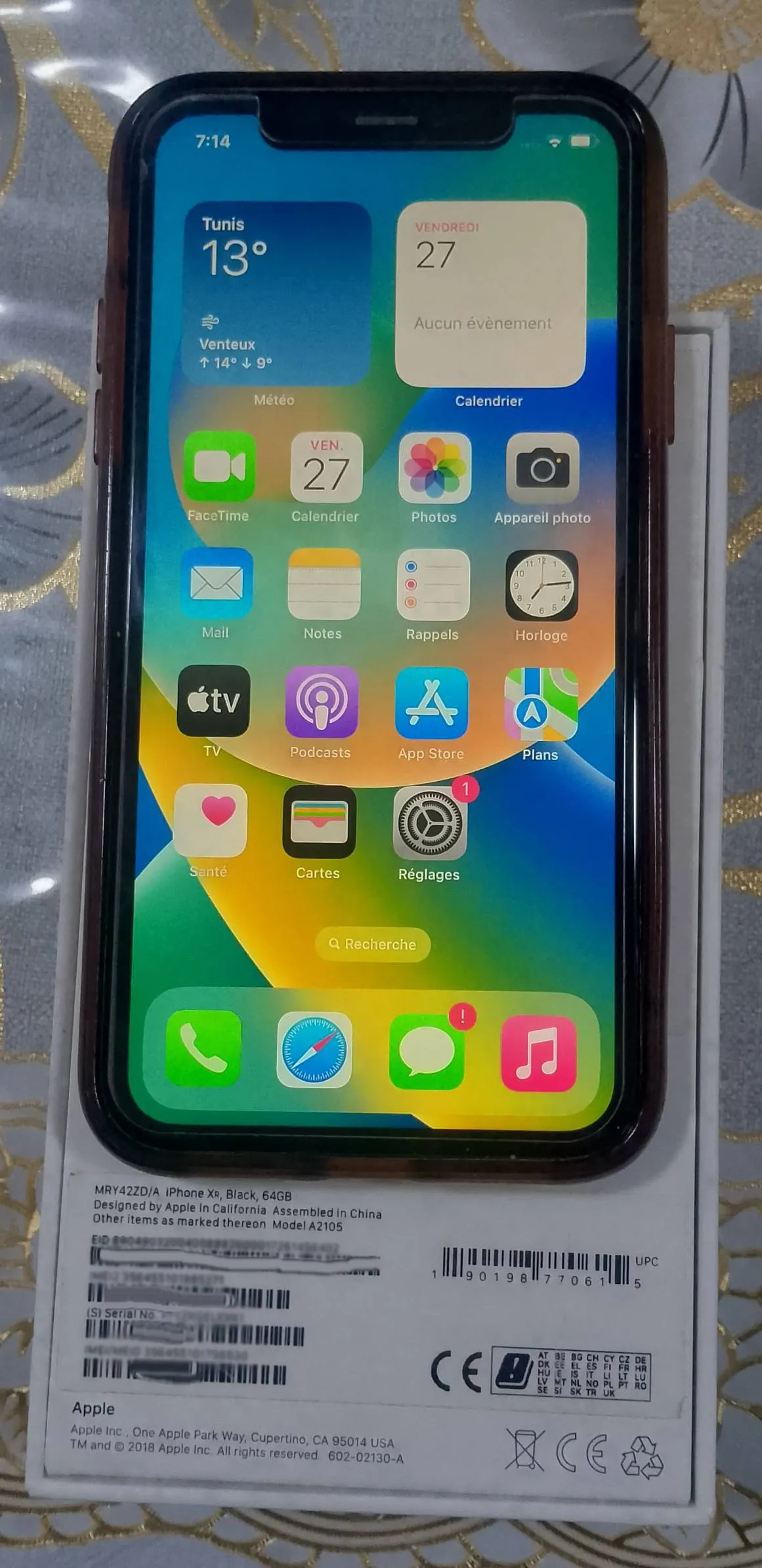 Je vends un iPhone XR acheté en 1ère main importé