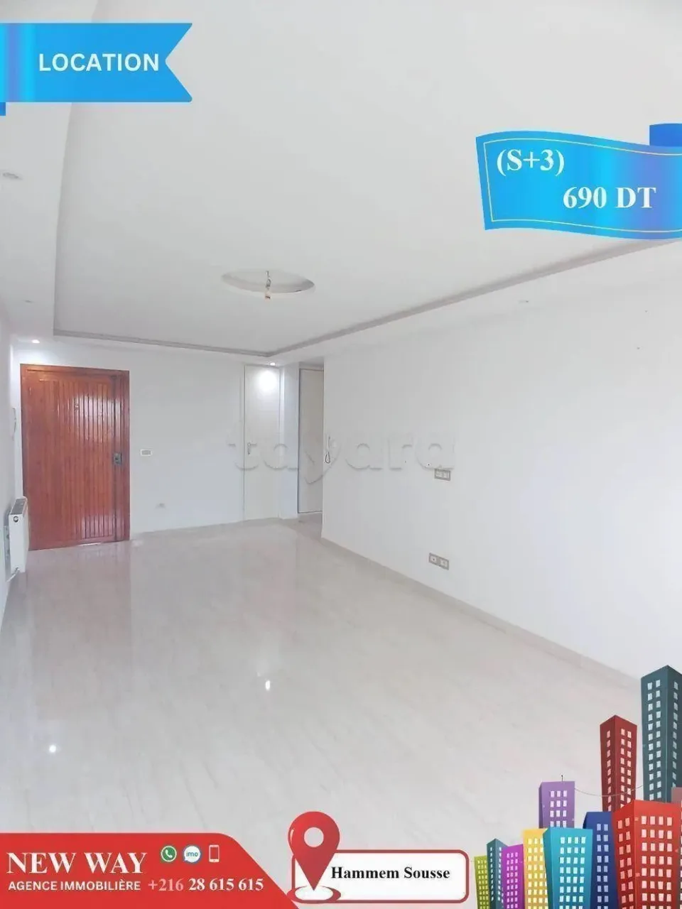 (S+3) à Hammem Sousse Prés Mosqué El Sahaba