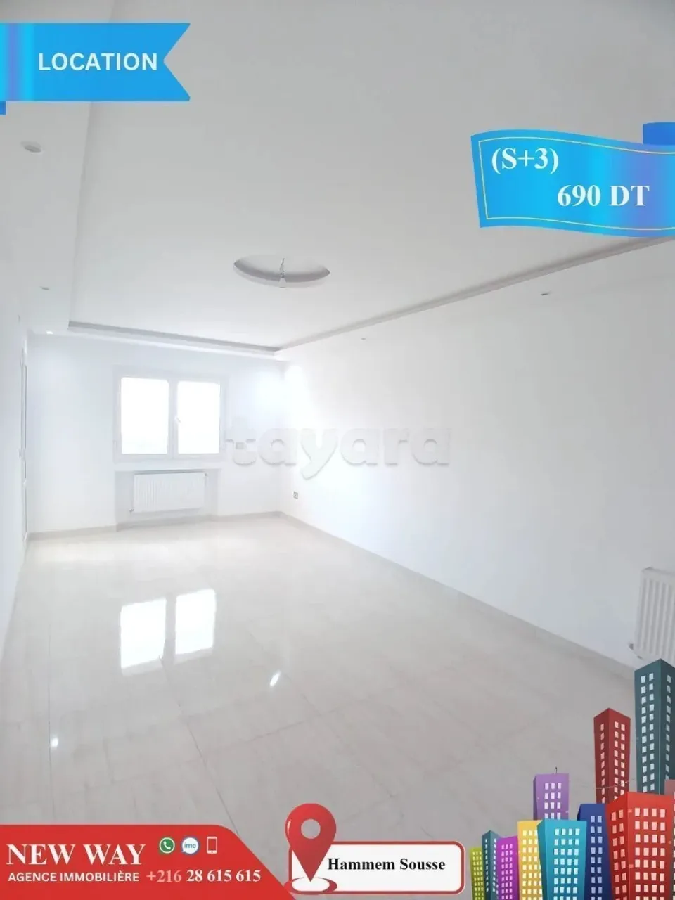 (S+3) à Hammem Sousse Prés Mosqué El Sahaba