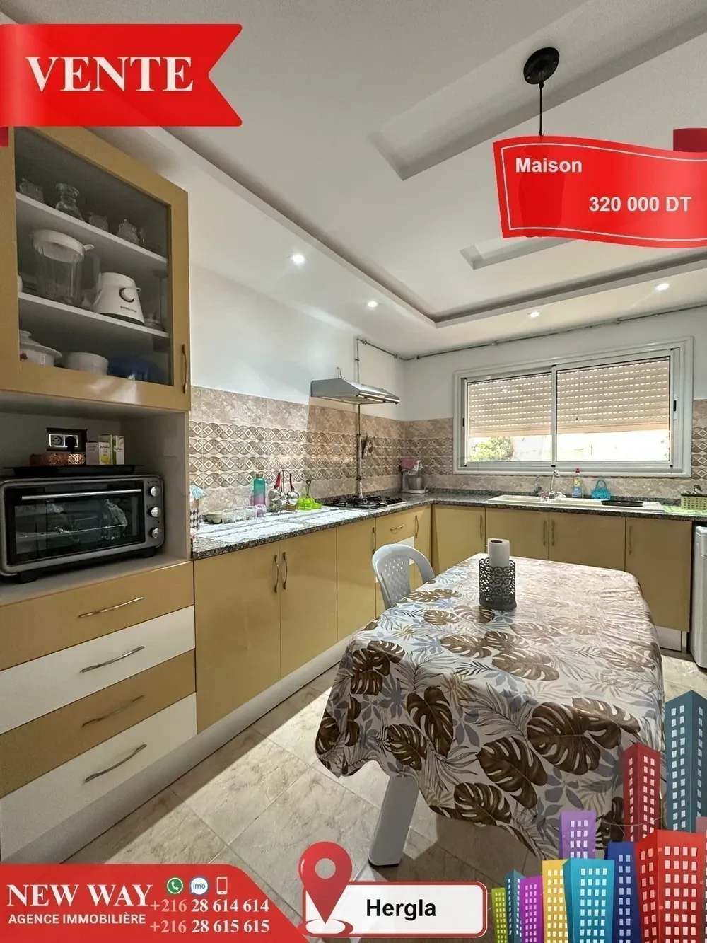 Maison à Hergla, Proche de toutes Commodités