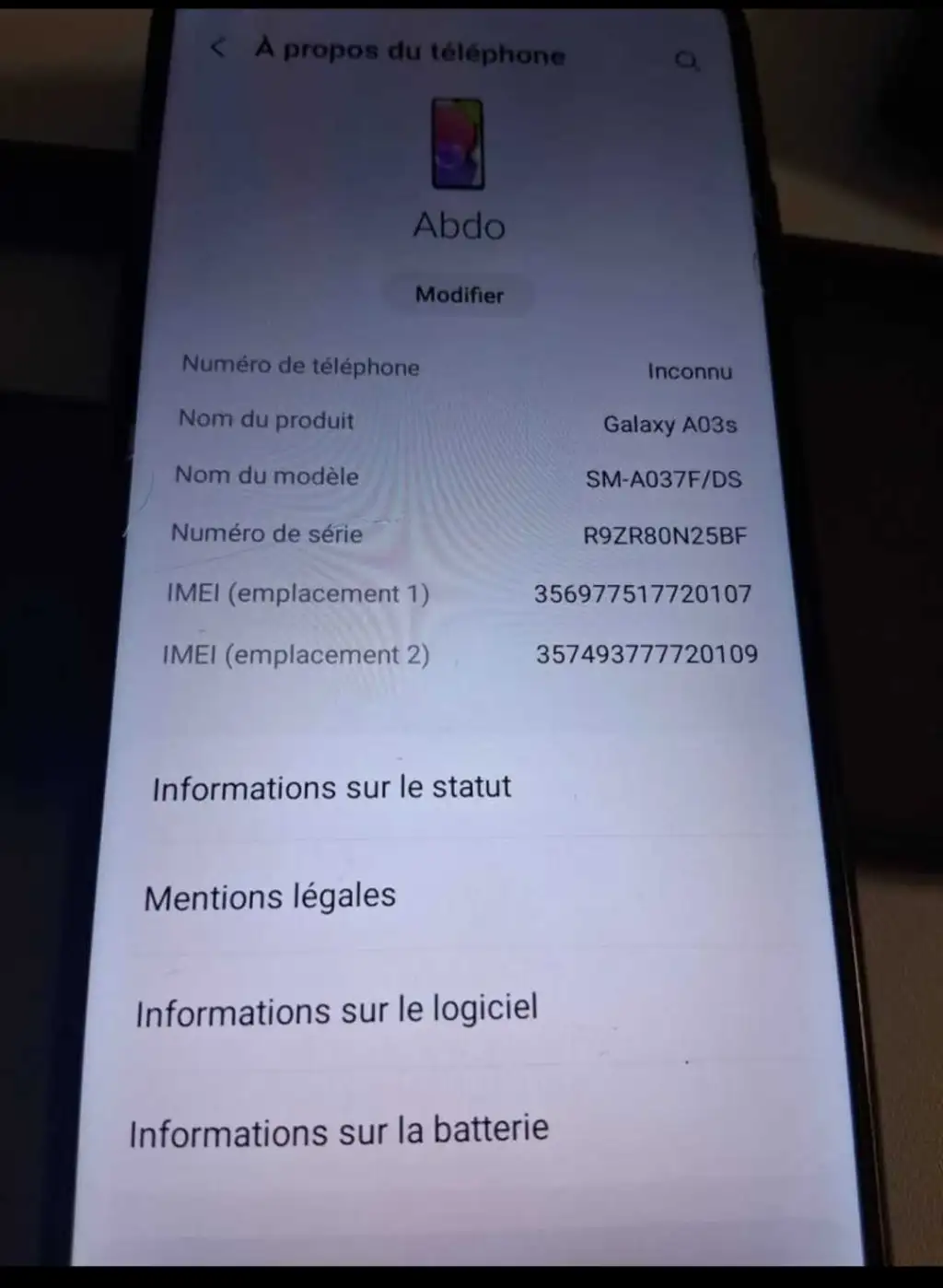 Portable a vendre